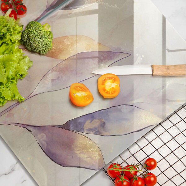 Kitchen worktop protector Painted boho leaves