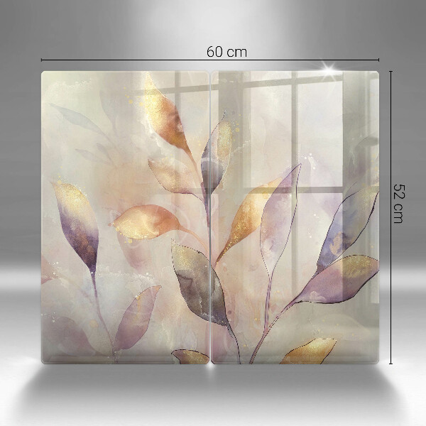 Kitchen worktop protector Painted boho leaves