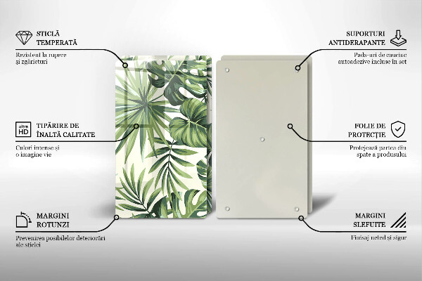 Kitchen worktop protector Illustration of the Monstera leaves