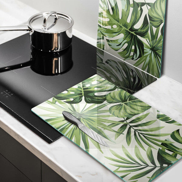 Kitchen worktop protector Illustration of the Monstera leaves