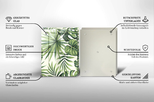 Kitchen worktop protector Illustration of the Monstera leaves
