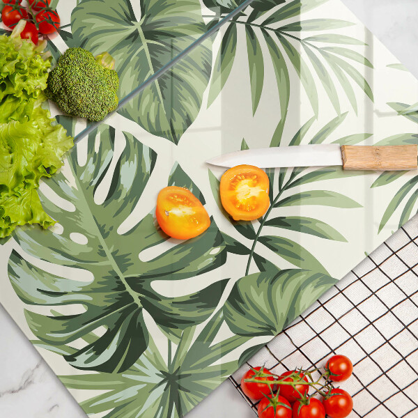 Kitchen worktop protector Illustration of the Monstera leaves