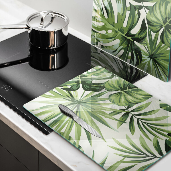 Kitchen worktop protector Illustration of the Monstera leaves