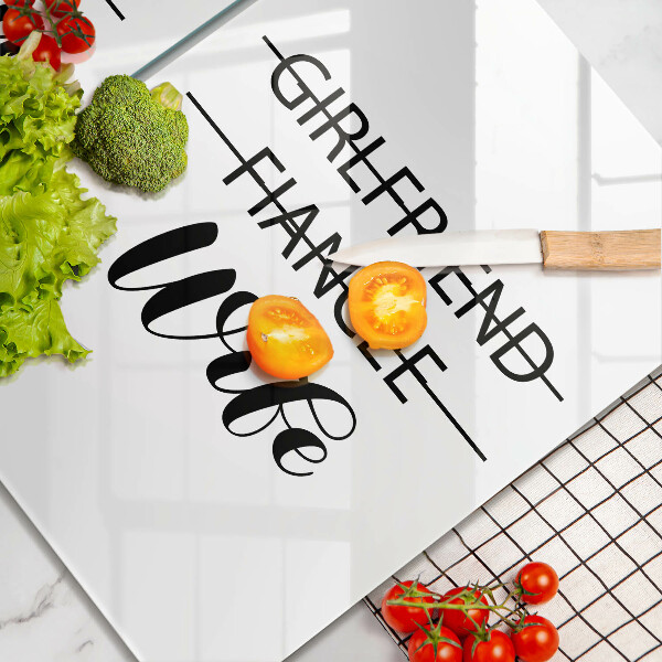 Kitchen worktop protector Inscription, sentence, pattern