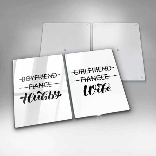 Kitchen worktop protector Inscription, sentence, pattern