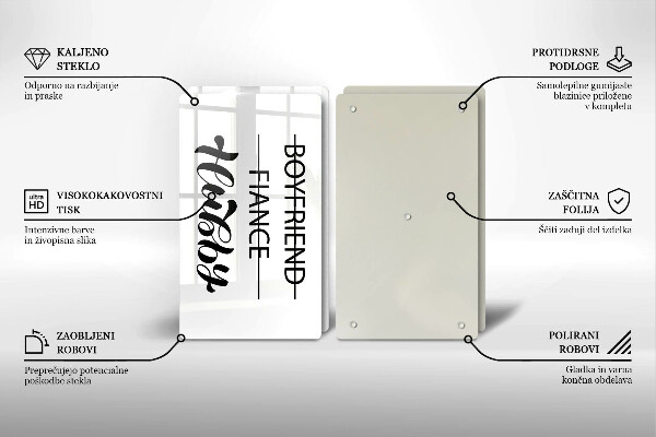 Kitchen worktop protector Inscription, sentence, pattern