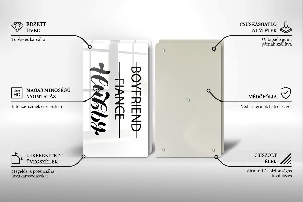 Kitchen worktop protector Inscription, sentence, pattern