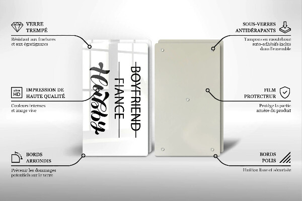 Kitchen worktop protector Inscription, sentence, pattern