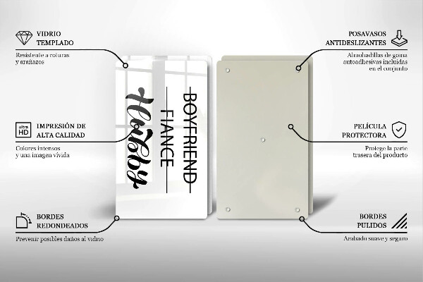 Kitchen worktop protector Inscription, sentence, pattern