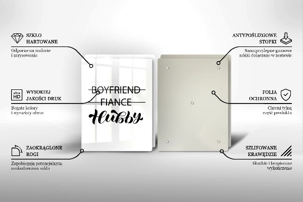 Kitchen worktop protector Inscription, sentence, pattern