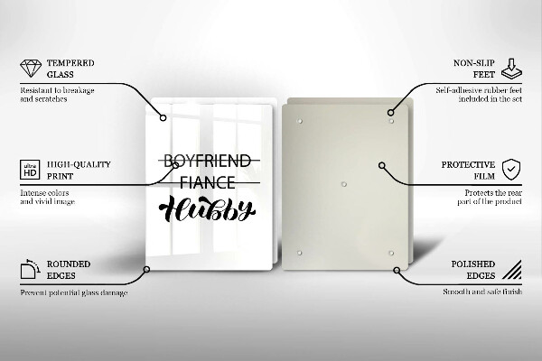 Kitchen worktop protector Inscription, sentence, pattern