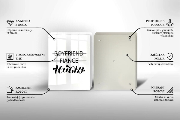 Kitchen worktop protector Inscription, sentence, pattern