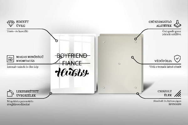 Kitchen worktop protector Inscription, sentence, pattern