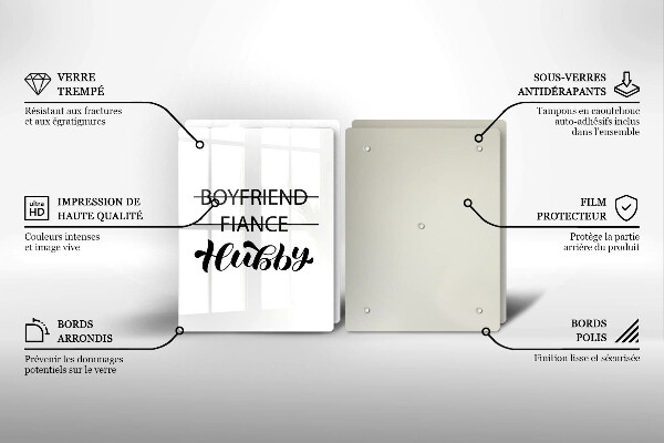 Kitchen worktop protector Inscription, sentence, pattern