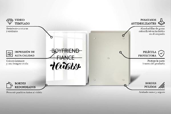 Kitchen worktop protector Inscription, sentence, pattern