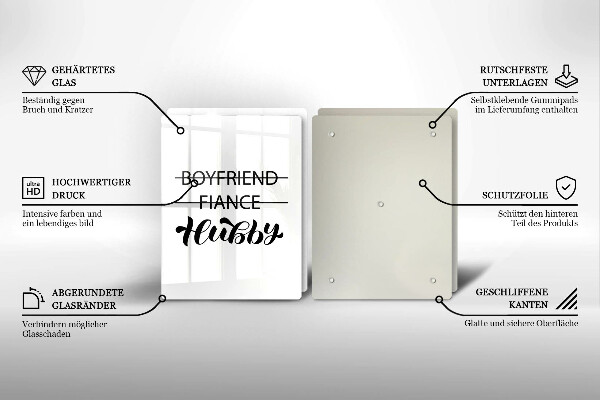 Kitchen worktop protector Inscription, sentence, pattern