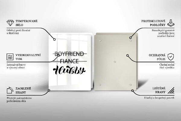 Kitchen worktop protector Inscription, sentence, pattern