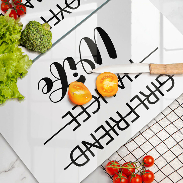 Kitchen worktop protector Inscription, sentence, pattern