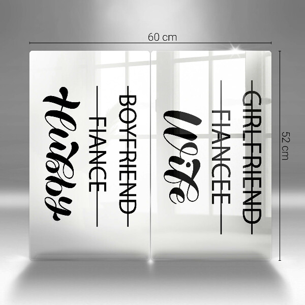 Kitchen worktop protector Inscription, sentence, pattern