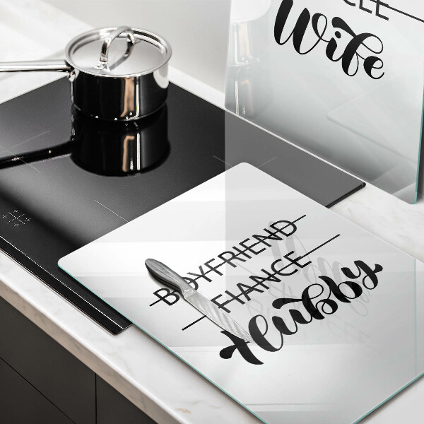 Kitchen worktop protector Inscription, sentence, pattern