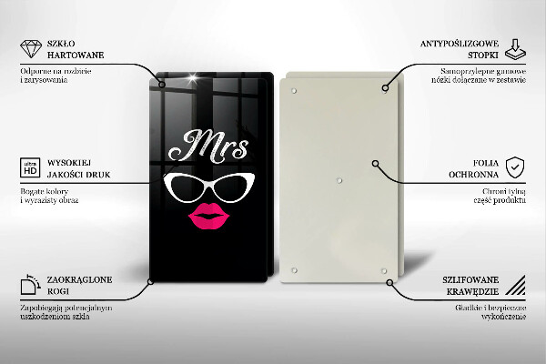 Worktop protector Mrs. Mr. - inscription, sentence