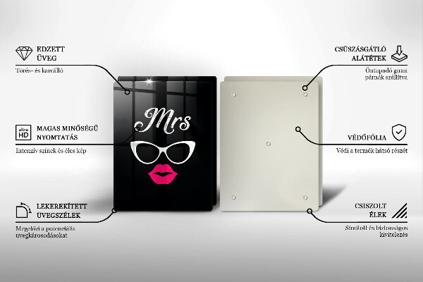 Worktop protector Mrs. Mr. - inscription, sentence