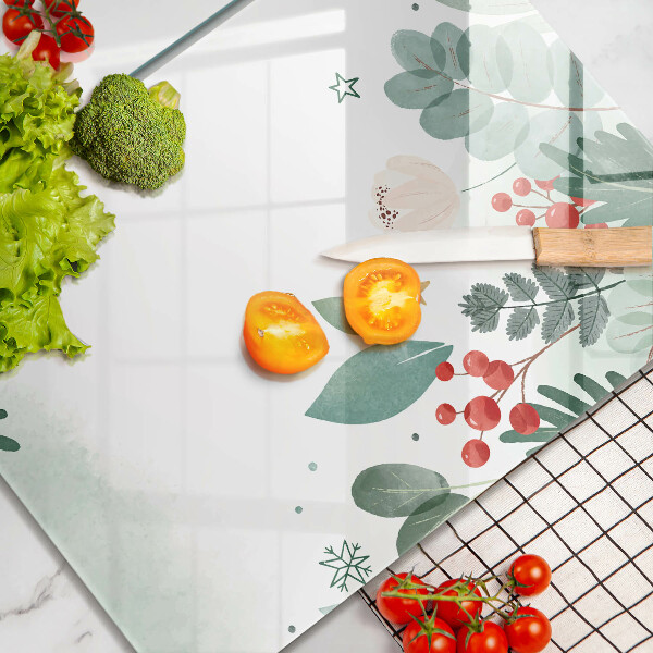 Kitchen worktop saver Watercolors leaves