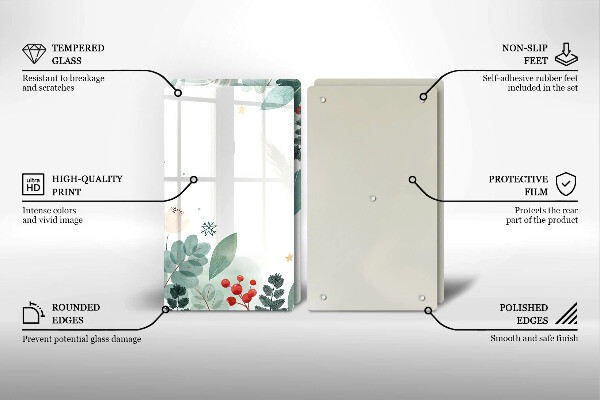 Kitchen worktop saver Watercolors leaves