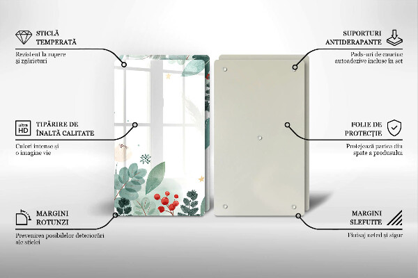 Kitchen worktop saver Watercolors leaves