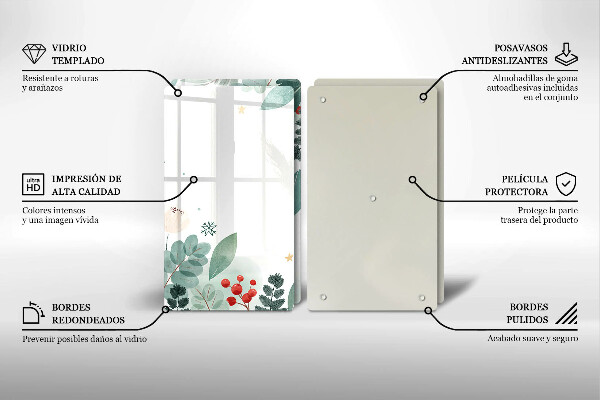 Kitchen worktop saver Watercolors leaves