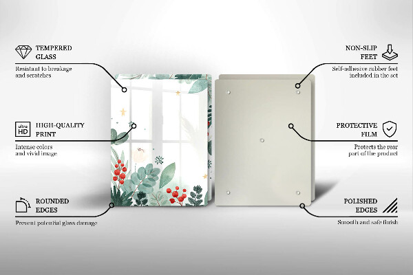 Kitchen worktop saver Watercolors leaves