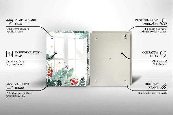 Kitchen worktop saver Watercolors leaves