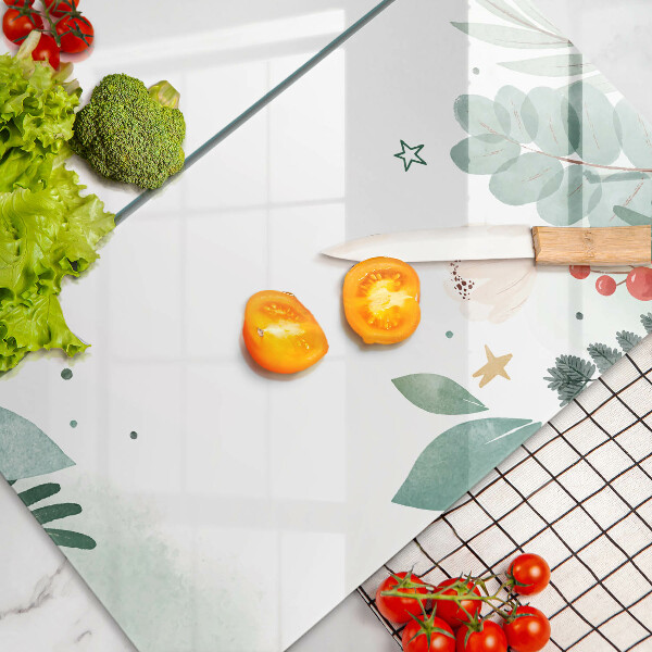 Kitchen worktop saver Watercolors leaves