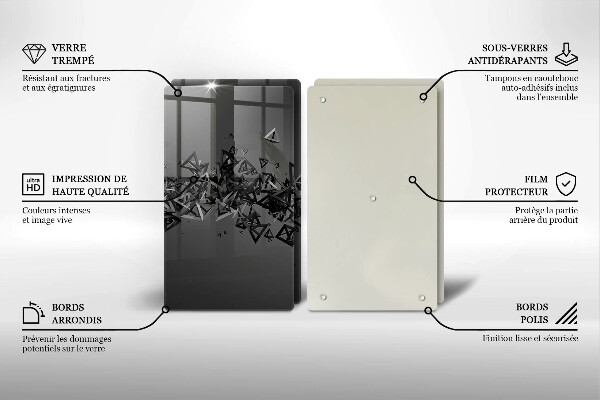 Kitchen worktop saver Abstraction 3D shapes