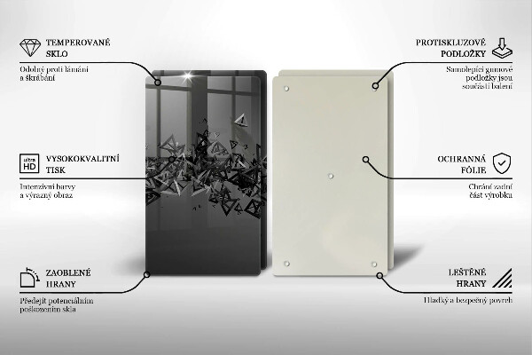 Kitchen worktop saver Abstraction 3D shapes