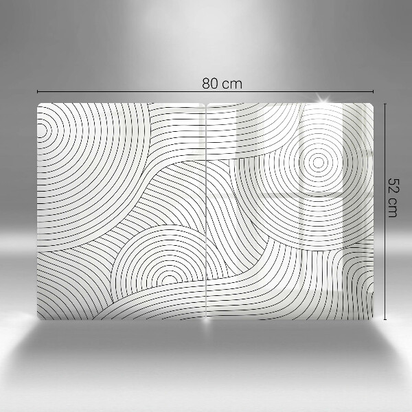 Kitchen worktop saver Black lines abstraction