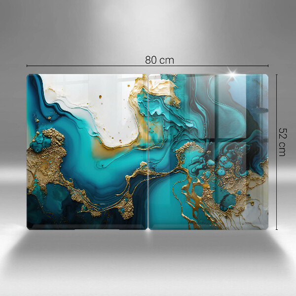 Worktop protector Turquoise abstraction