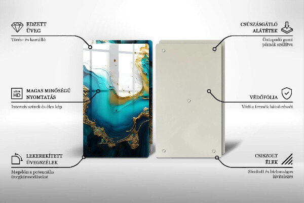 Worktop protector Turquoise abstraction