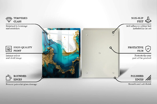 Worktop protector Turquoise abstraction