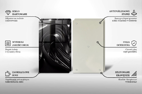 Worktop protector Black mass abstraction