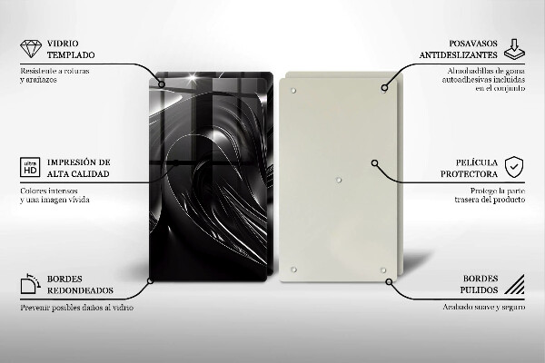 Worktop protector Black mass abstraction