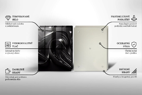 Worktop protector Black mass abstraction