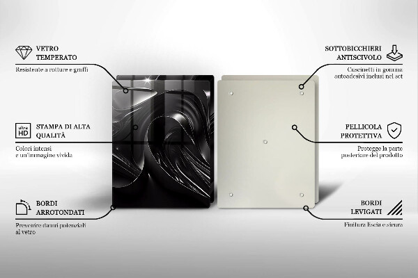 Worktop protector Black mass abstraction