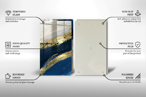 Worktop protector Texture with gold