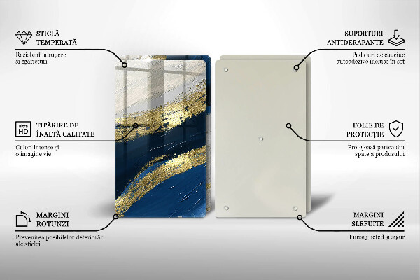 Worktop protector Texture with gold