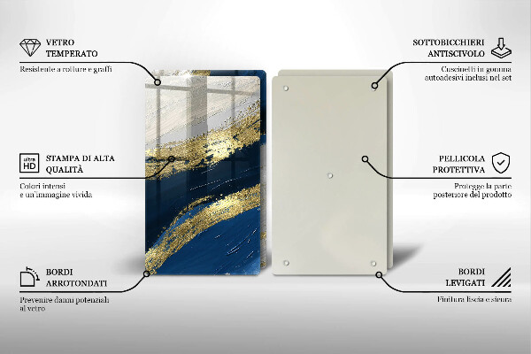 Worktop protector Texture with gold