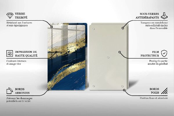 Worktop protector Texture with gold