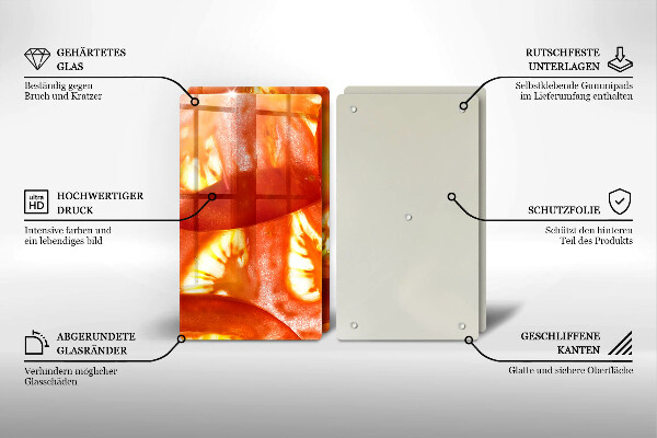 Kitchen worktop saver A slice of red tomato
