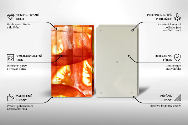 Kitchen worktop saver A slice of red tomato
