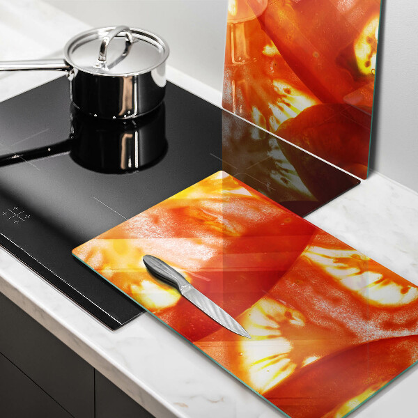 Kitchen worktop saver A slice of red tomato